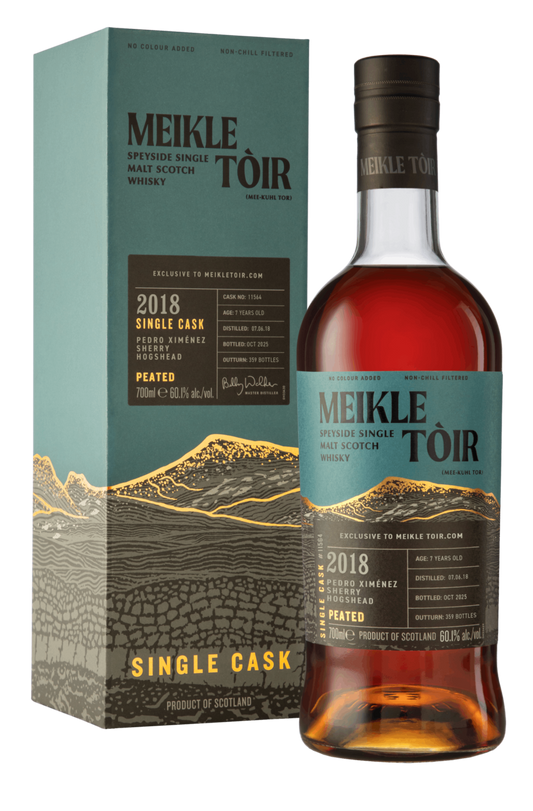 Meikle Toir Single Cask #11564 2018 Pedro Ximénez Sherry Hogshead